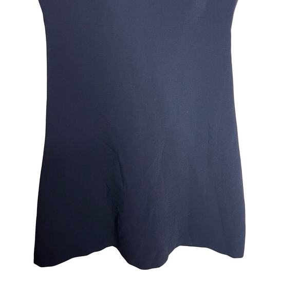 Sandro Navy Mini Dress with Black Frills short sleeve sz 0 - Picture 3 of 6